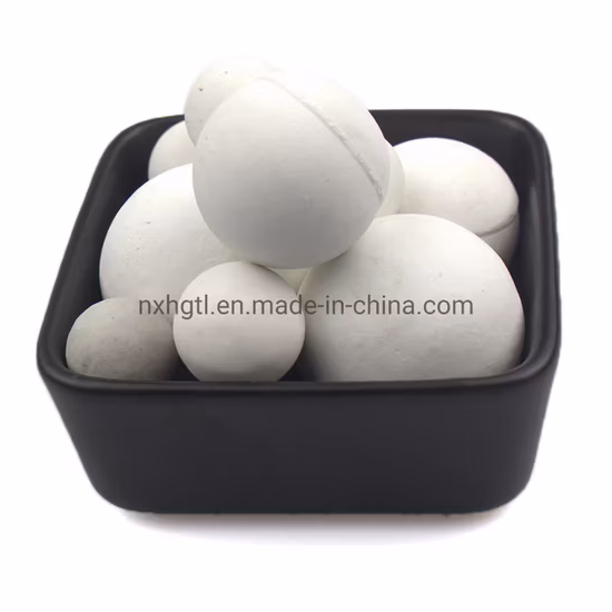 Nanxiang 90% 92% 95% Bola de molienda de alúmina Al2O3 Bola de alúmina resistente al desgaste para medios de molienda Bola de molienda de alúmina cerámica